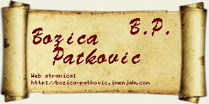 Božica Patković vizit kartica